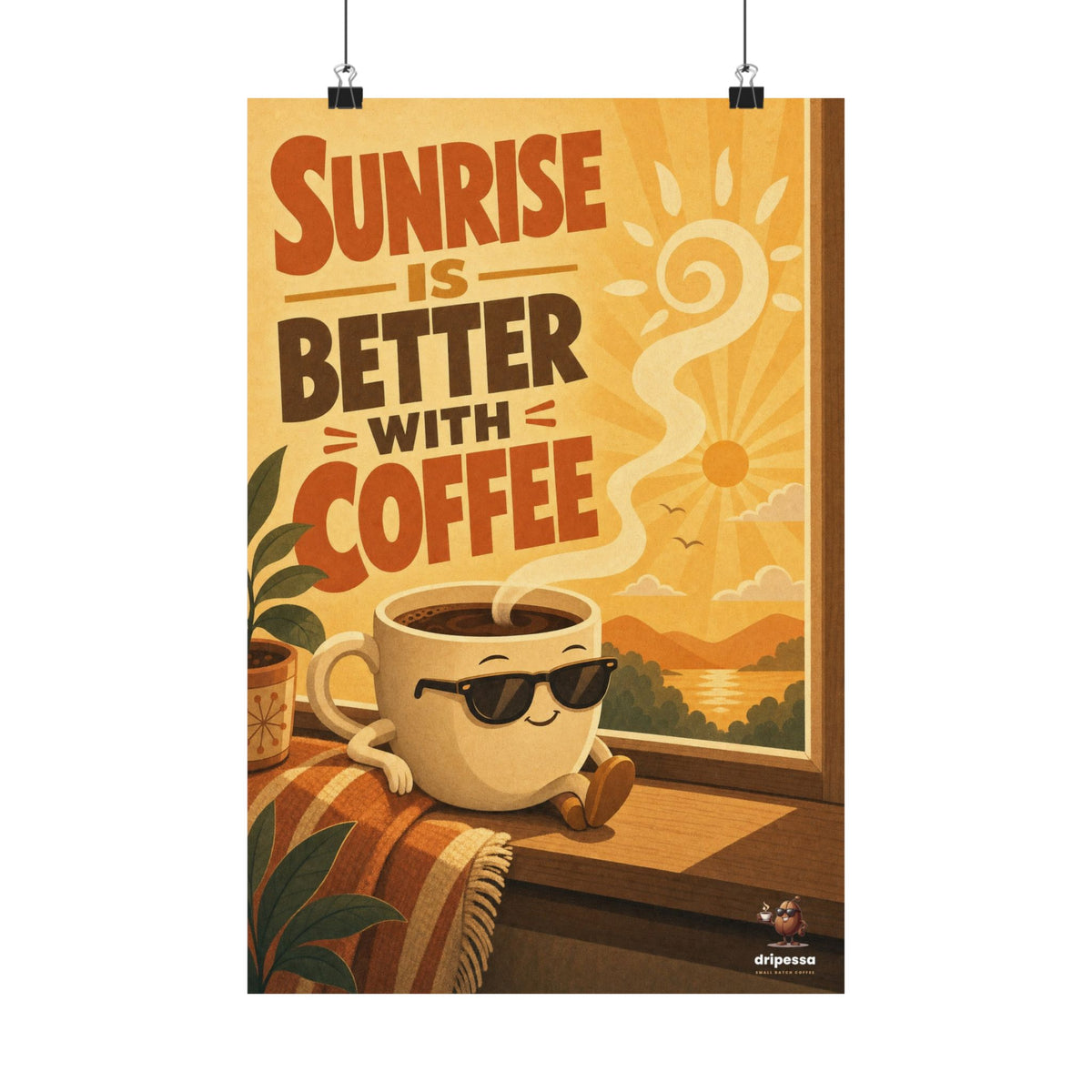 Sunrise Is Better With Coffee Poster