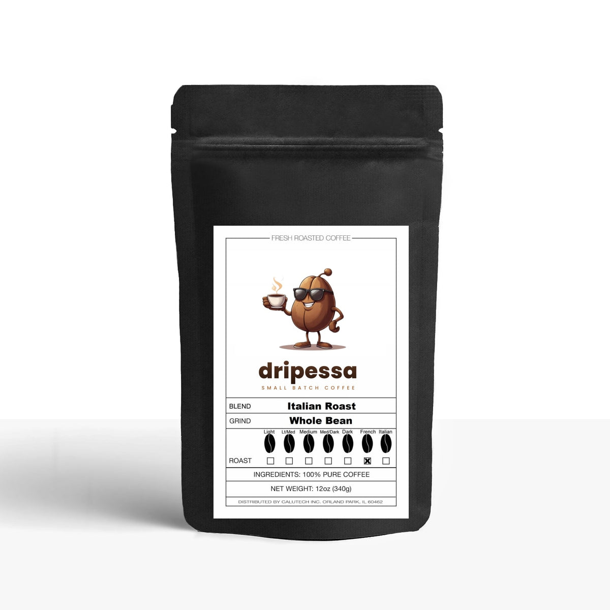 Italian Roast coffee bag, roasted to order